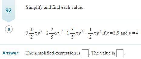 Pls help I need the simplified equation and answer