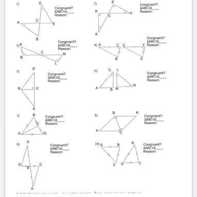 Triangle congruence worksheet