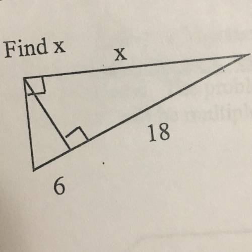Find x of the triangle