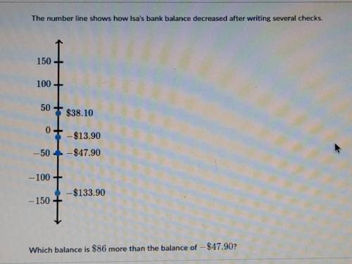 *Help Please TvT*

{Picture Is In The Attachment}The number line shows how Isa's blank balance dec