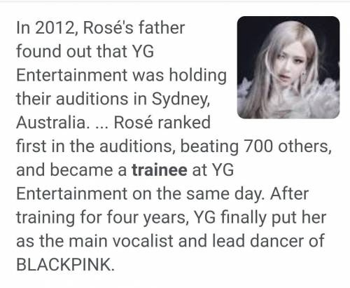 How did Rose join Blackpink ?