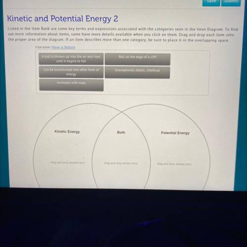 Kinetic and Potential Energy 2

Listed in the Item Bank are some key terms and expressions associa