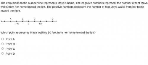 HELP NOWThe zero mark on the number line represents Maya’s home. The negative numbers r