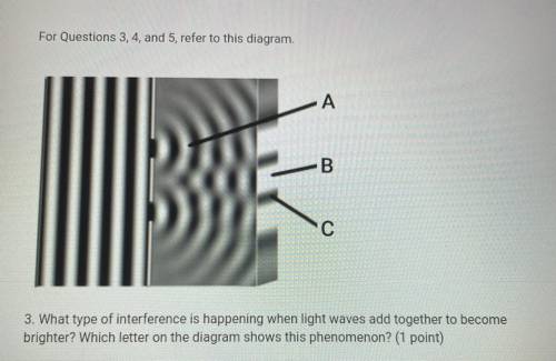 3. What type of interference is happening when light waves add together to become

brighter? Which