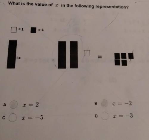 What is the value of X in the following representation