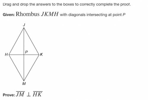 100 POINTS!!!

Drag and drop the answers to the boxes to correctly complete the proof. Given: Rhom