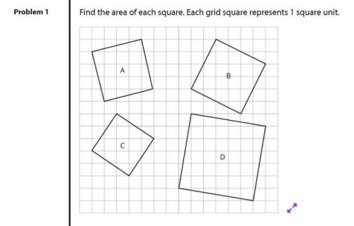 Find the area of each square. Each grid square represents 1 square unit.

(answers needed for a, b