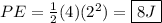 PE = \frac{1}{2}(4)(2^2) = \boxed{8 J}