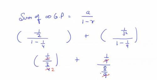 Find the sum if the series 1/2 + 1/3^2 + 1/2^3 + 1/3^4 +