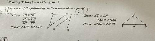 Do the following proofs