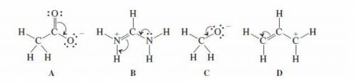 Question

Consider molecules A–D. Does the arrow pushing in each structure lead
to an acceptable r