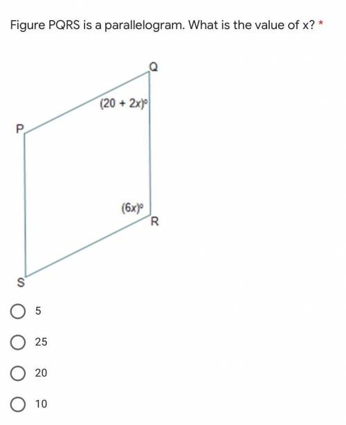 Figure PQRS is a parallelogram? What is X? 100 POINT + BRAINLEIST IF CORRECT