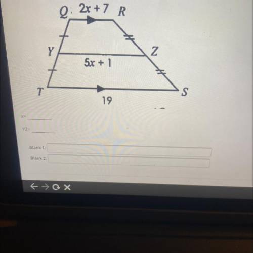 In the trapezoid below, find the missing measures.
Asap help