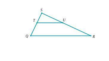 HELP ME GRADUATE!In , QRS, QR || TU. Given that ST= 9, QR=49, and TU=21 , find SQ