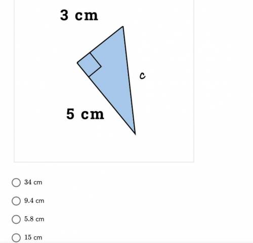Find the unknown side of the right triangle below. Round to the nearest tenth .