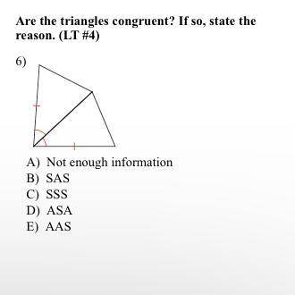 Are the triangles congruent? If so, state the reason.