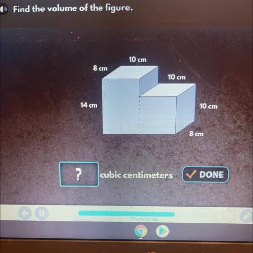 Find the volume of the figure. I ready