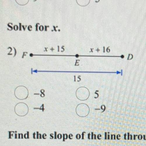 Solve for x (giving double points)