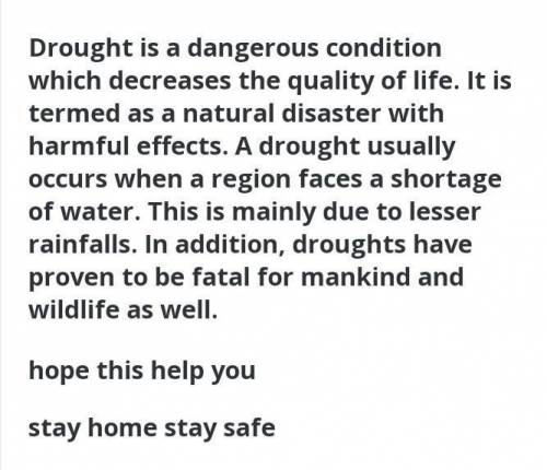 Drought paragraph by using active voice