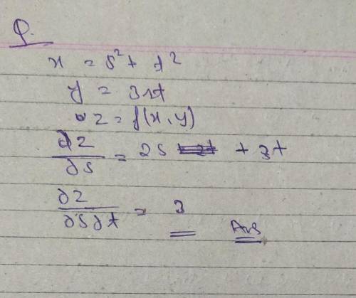 [MULTIVARIABLE CALCULUS] (10 points)

if z = f(x,y) has a continuous second partial derivative and