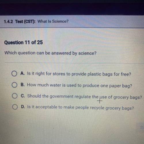 Which question can be answered by science