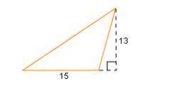 What is the area of the obtuse triangle given below?

A. 97.5 sq. units
B. 154 sq. units
C. 195 sq