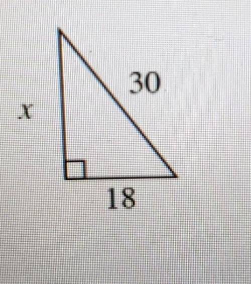 Please help!!solve using Pythagorean theorem to solve for x
