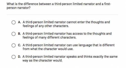 I WILL GIVE BRAINLIEST

What is the difference between third person narrative limited and f