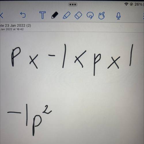 Simplify the expression p×-1p×+1