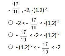 What is the correct order of the following numbers?