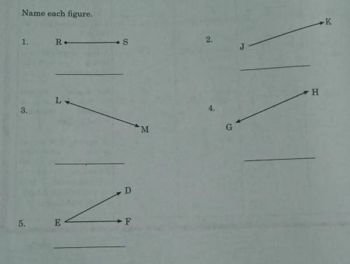 Name each figure Help me pls, the lesson is Basic Geometric Ideas