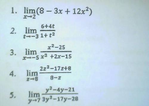 Evaluate the limits of the following functions,if they exist.

a.50b.-3/5c.-5/4d.-15e.2/5f.0