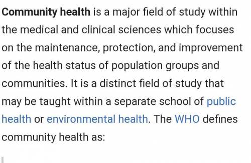 Explain the relationship between personal health and community health?