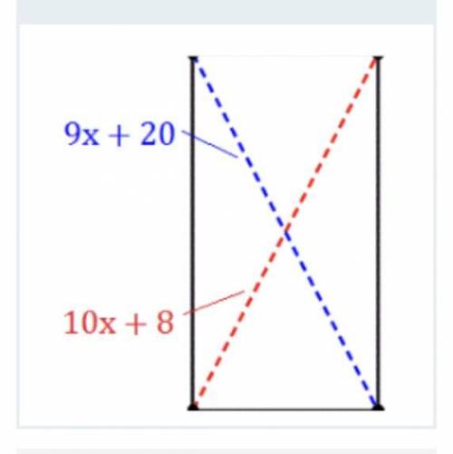 If the figure is a rectangle, the value of x is…