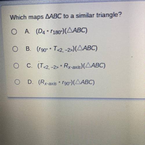 Which maps ABC to a similar triangle?