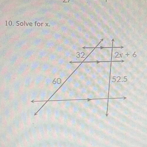Solve for X Work shown if possible