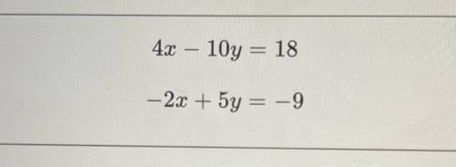 Solve the equation using substitution or elimination