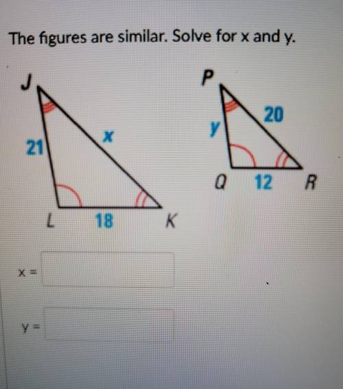 Please help!!Solve for x and y