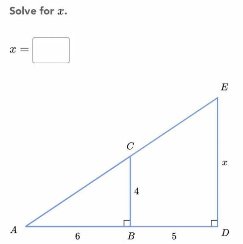 PLEASE HELP!!!
Solve for x