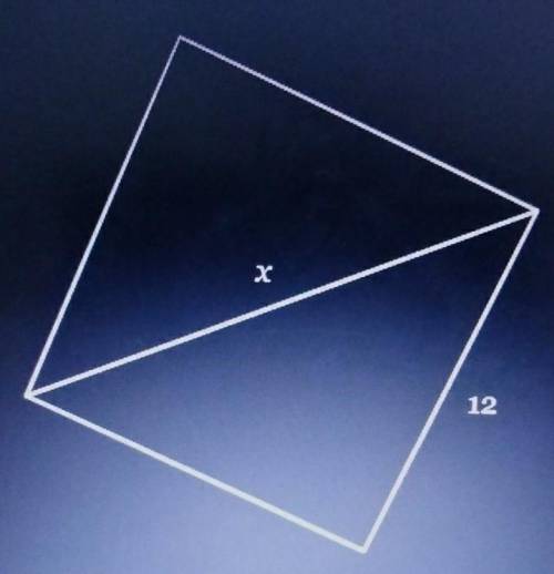 the figure below is a square. Find the length of side x in simplest radical form with a rational de