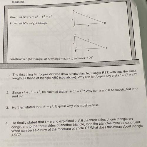 Help with 1, 2, 3 and 4. This is geometry and I need your help. THANK YOU