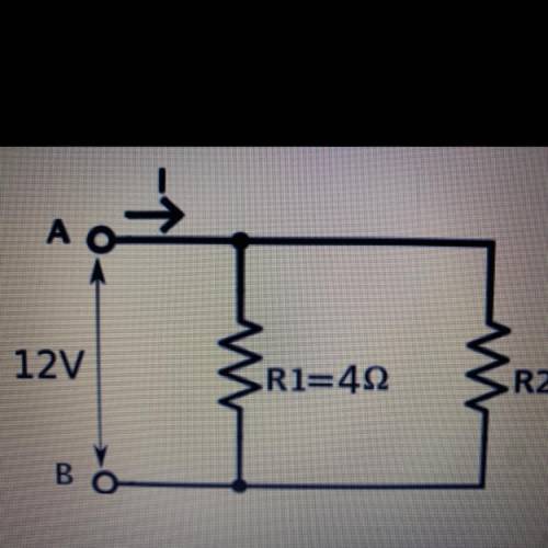 A conductor of resistance R1 (4ohm) and an electric lamp of resistance R2 are connected to a 12V ba