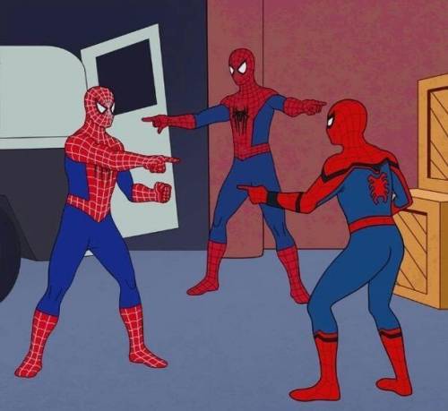 Which spider man is which? (Name all three of them, image provided)