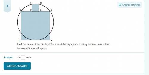 WORTH 50 POINTS! PLEASE HELP! WILL GIVE BRAINLIEST! Find the radius of the circle, if the area of t