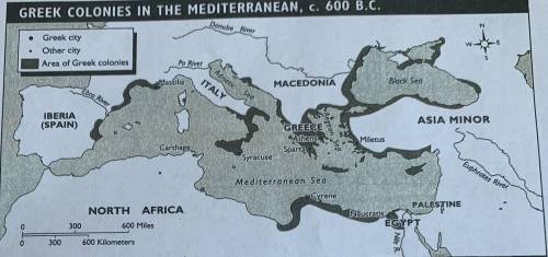 Greek colonies in the Mediterranean, c. 600 B.C