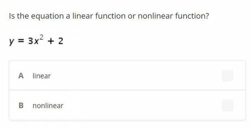 Is the equation a linear function or nonlinear function?