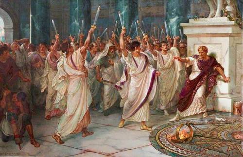 Who assassinated Julius Caesar?
A. Roman generals
B. Roman soldiers
C. Roman senators