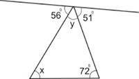 Find the measure of angle x in the figure below: (1 point)

35°
47°
73°
78°