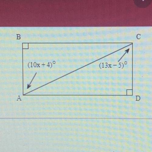 What value of X must ABCD be a parallelogram?