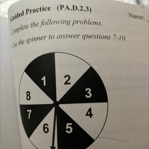 1. You spin twice trying to get a sum of 10. The first spin is 3; what is the combined

probabilit